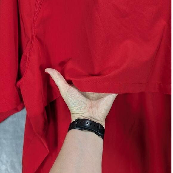 Adidas Golf Pullover Mens Extra Large Windbreaker Shirt Mock Quarter Zip Red - Picture 9 of 10